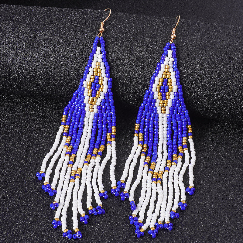 Naušnice boemski etnički stil s resicama i dijamantnim detaljima • Materijal: bakar- legura • Postupak: elektroplatiranje • Model NB5688 • Marka: Nanbo Jewelry Factory
