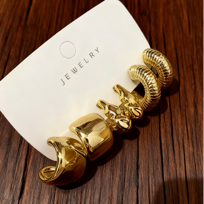 Naušnice Galin Jewelry – Geometrijske, Ccb, Elektroplatina, Nerđajući čelik postovi, INS stil