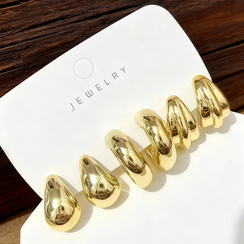 Naušnice Galin Jewelry – Geometrijske, Ccb, Elektroplatina, Nerđajući čelik postovi, INS stil
