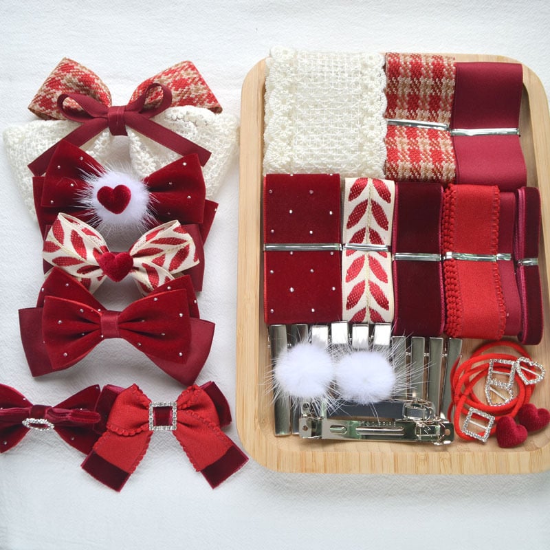 DIY set za dječje mašne za kosu — ručna izrada, za početnike, dodaci za kosu, svjež i sladak stil