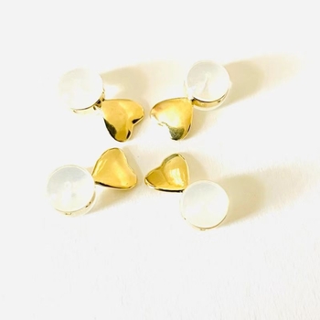 Füldugó: szív alakú és hengeres formájú, réz és szilikon, elektroplatírozás