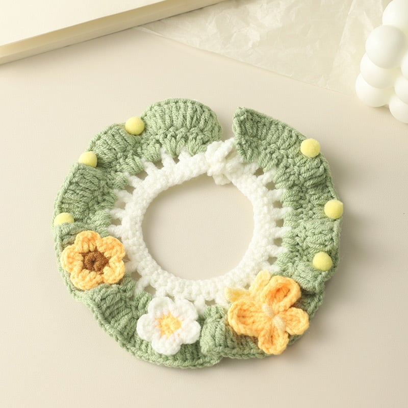 Ogrlica za kućne ljubimce s karikaturalnim uzorkom, vuneni materijal, univerzalno za mačke i pse, za sve sezone