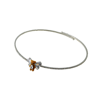 Karupoja kujuline kaelakee pärlketiga vasest sulamiga, kerge luksus stiil