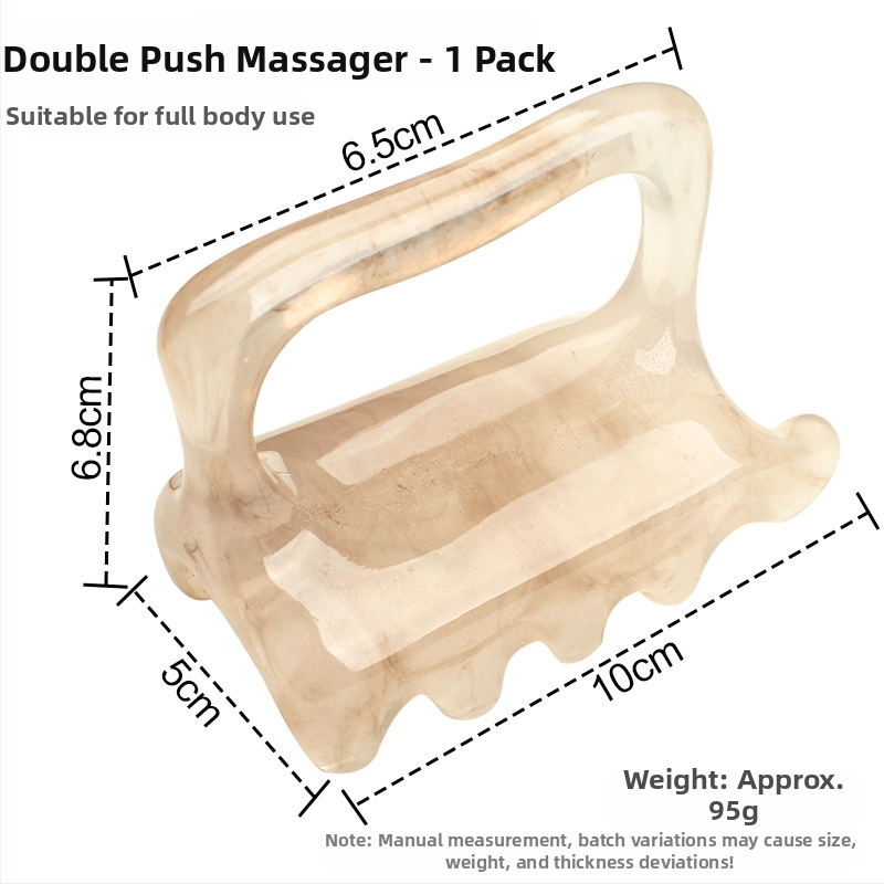 Zilin rezīnālais masāžas skrāpis mugurai, viduklim un pleciem – dubultais spiediens, 95 g, veselīga masāža un fitnesa ķermenis