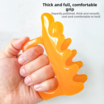 Divpusējs gua sha masāžas rīks no sveķiem mugurai, viduklim un pleciem; 95 g; piemērots veselības masāžai un fitnesam; drukāts logo; pielāgošana pieejama