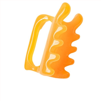 Divpusējs gua sha masāžas rīks no sveķiem mugurai, viduklim un pleciem; 95 g; piemērots veselības masāžai un fitnesam; drukāts logo; pielāgošana pieejama