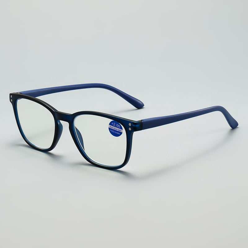 Γυαλιά ανάγνωσης με προστασία από μπλε φως, ultra-light με πλήρες πλαίσιο, AC φακοί, κατάλληλα για τετράγωνο πρόσωπο