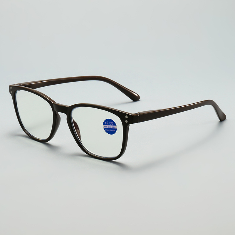 Γυαλιά ανάγνωσης με προστασία από μπλε φως, ultra-light με πλήρες πλαίσιο, AC φακοί, κατάλληλα για τετράγωνο πρόσωπο