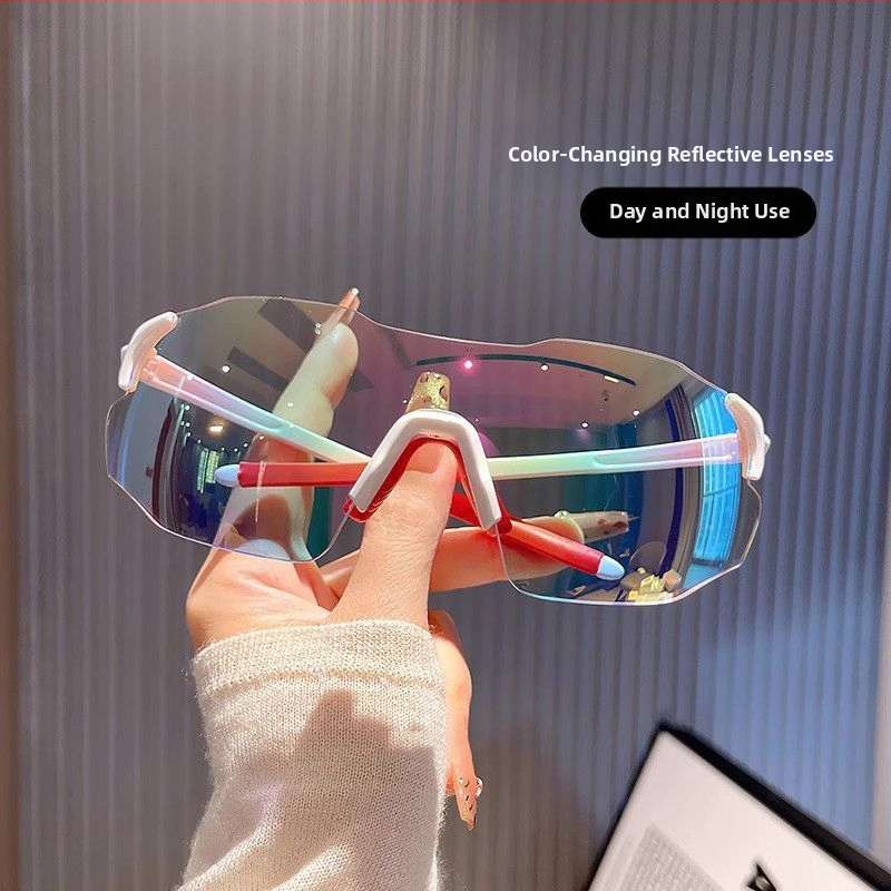 Fotochromilised jalgrattaprillid päevaseks ja öiseks kasutamiseks, unisex, tuule- ja liivakindlad