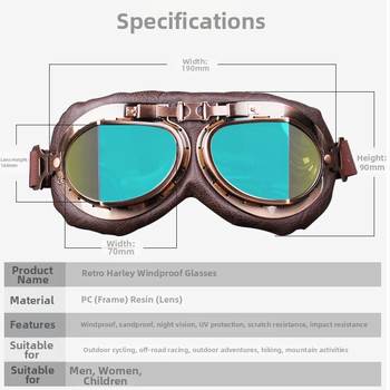 Olihao Jalgrattasilmad PC tuulekindlad, täisraamiga, unisex, 0°