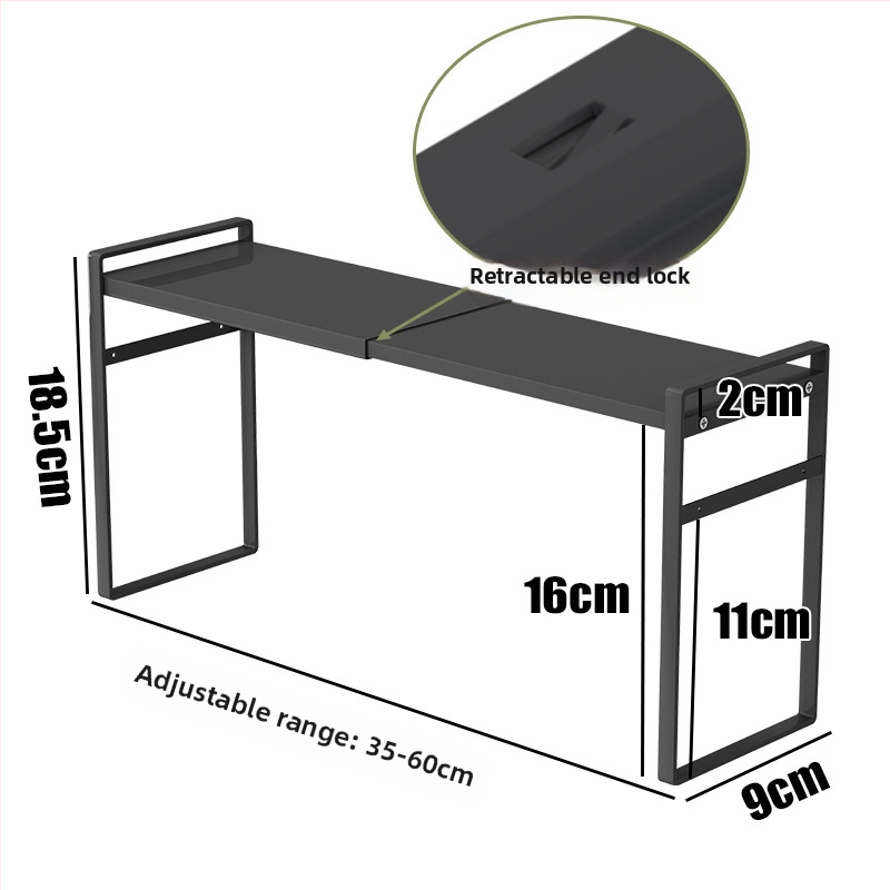 Zdvihací stojan na stôl, úzky štýl, dvojposchodový stolový regál pre desktopové uloženie, kovový, moderný minimalistický štýl