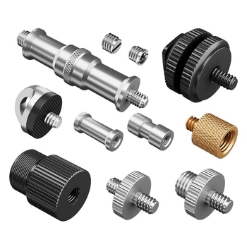 Hot shoe skrūvju adapters, 1/4 diska konversija, divslāņu hot shoe, alumīnija sakausējums