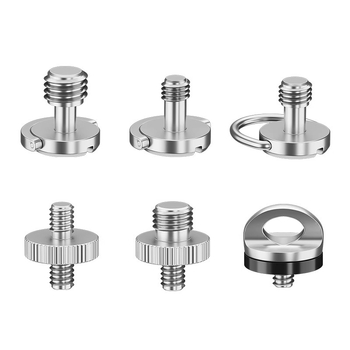 Hot shoe skrūvju adapters, 1/4 diska konversija, divslāņu hot shoe, alumīnija sakausējums