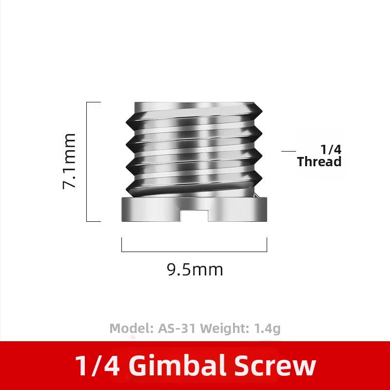 Hot shoe skrūvju adapters, 1/4 diska konversija, divslāņu hot shoe, alumīnija sakausējums
