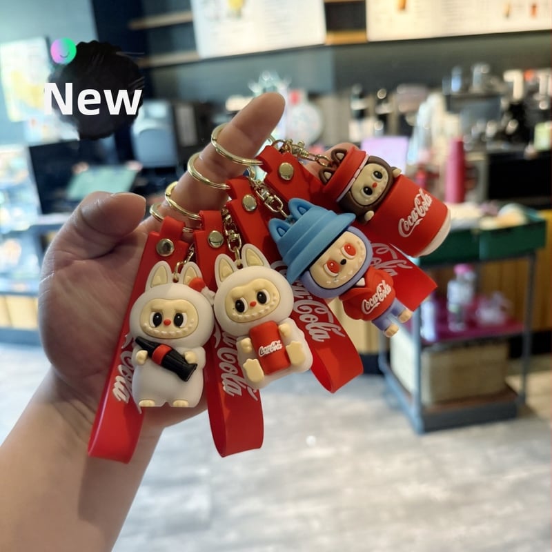 Biaopan PVC ключодържател: карикатурна овца, мини кукла‑висулка, подходящ за подарък