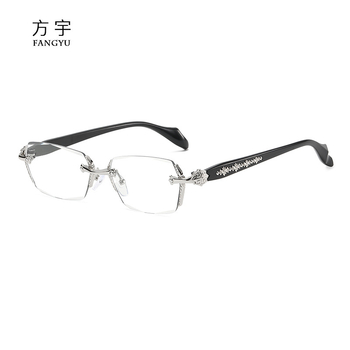 Γυαλιά ανάγνωσης χωρίς σκελετό με PC φακούς κατά της μπλε ακτινοβολίας, τετράγωνο σχήμα, συμβατά με μυωπία, Άνοιξη 2025