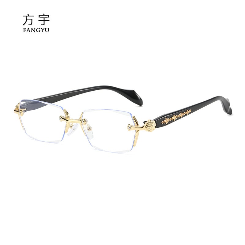 Γυαλιά ανάγνωσης χωρίς σκελετό με PC φακούς κατά της μπλε ακτινοβολίας, τετράγωνο σχήμα, συμβατά με μυωπία, Άνοιξη 2025