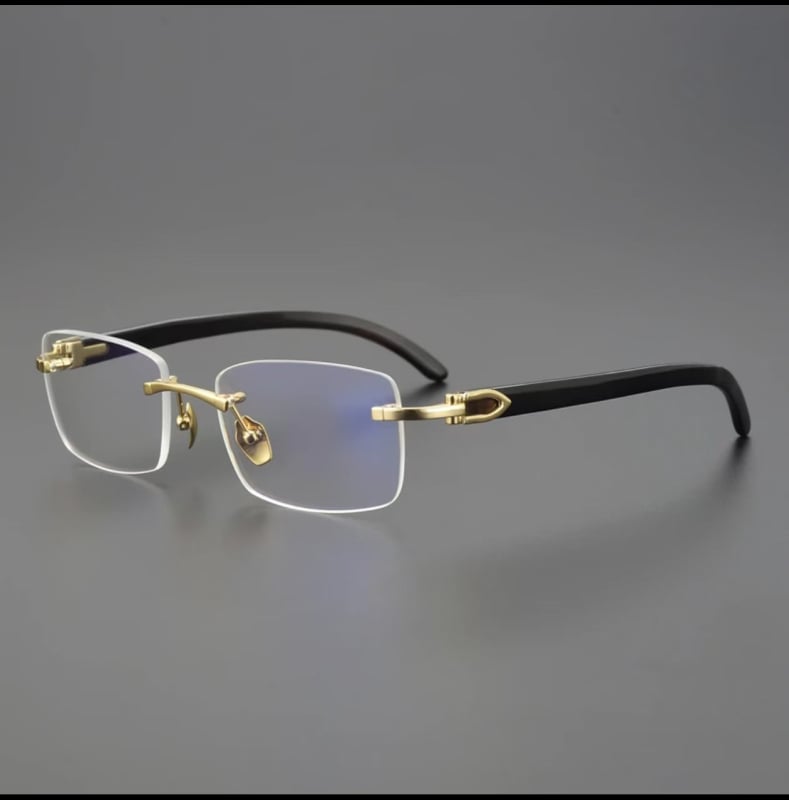 Γυαλιά ανάγνωσης για άνδρες, χωρίς πλαίσιο, αντι-μπλε φως, φακοί PC, μεταλλική+PC κατασκευή, τετράγωνο σχήμα, επαγγελματικό κομψό