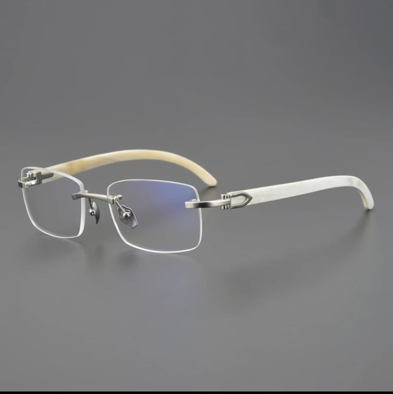 Γυαλιά ανάγνωσης για άνδρες, χωρίς πλαίσιο, αντι-μπλε φως, φακοί PC, μεταλλική+PC κατασκευή, τετράγωνο σχήμα, επαγγελματικό κομψό