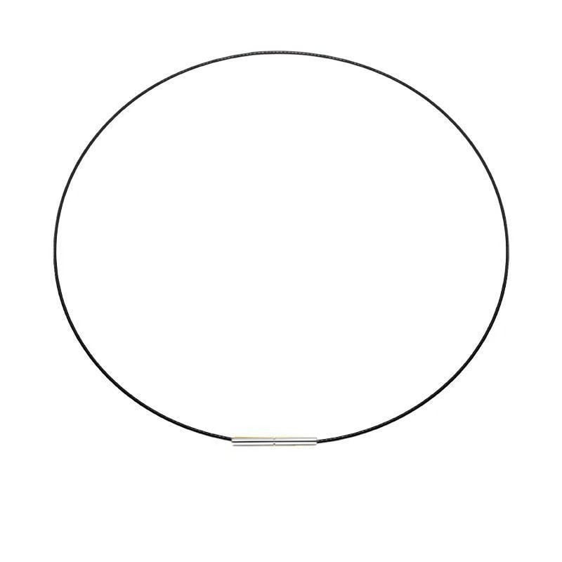 Kaelakee, geomeetriline, mitmekihiline roostevabast terasest madu-kett ja titaniumpuust ripats