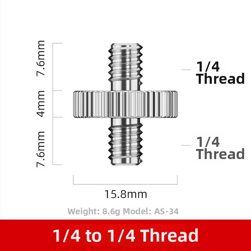 Kameras hot shoe adaptera skrūve - alumīnija sakausējums, 1 gab.