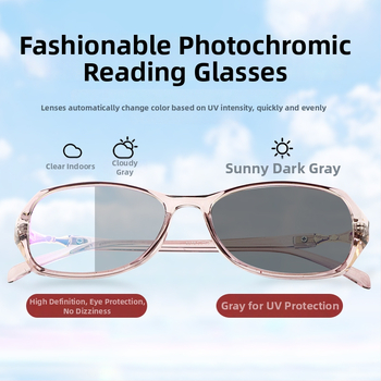 Γυαλιά ανάγνωσης με ευφυείς φωτοευαίσθητους φακούς που αλλάζουν χρώμα, προοδευτικά, ultra-light, όλα-σε-ένα γυαλιά ηλίου • φακοί PC • σκελετός PC μέταλλο • προστασία UV • προστασία από μπλε φως