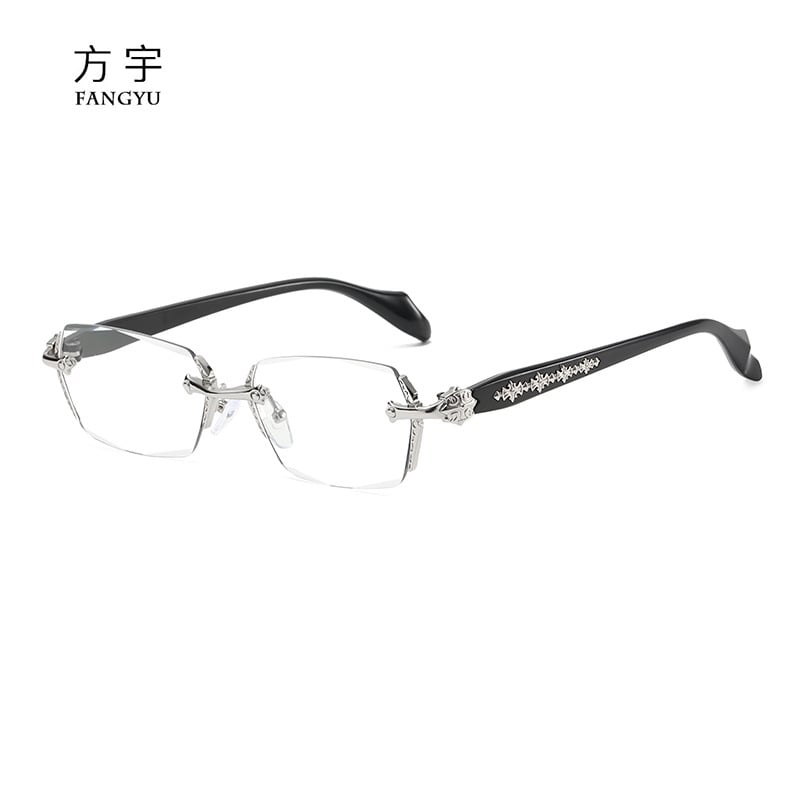 Γυαλιά ανάγνωσης χωρίς σκελετό με PC φακούς, αντί-μπλε φως, τετράγωνο σχήμα, άνοιξη 2025
