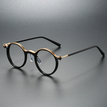 Γυαλιά ανάγνωσης με πολυεστιακούς φακούς για μακριά και κοντά όραση, φακοί PC, αντιμπλε φως, ασφαιρικοί φακοί, στρογγυλός σκελετός