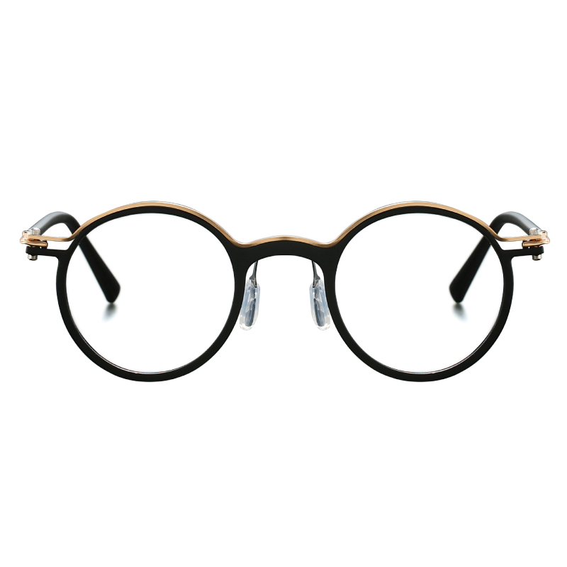 Γυαλιά ανάγνωσης με πολυεστιακούς φακούς για μακριά και κοντά όραση, φακοί PC, αντιμπλε φως, ασφαιρικοί φακοί, στρογγυλός σκελετός