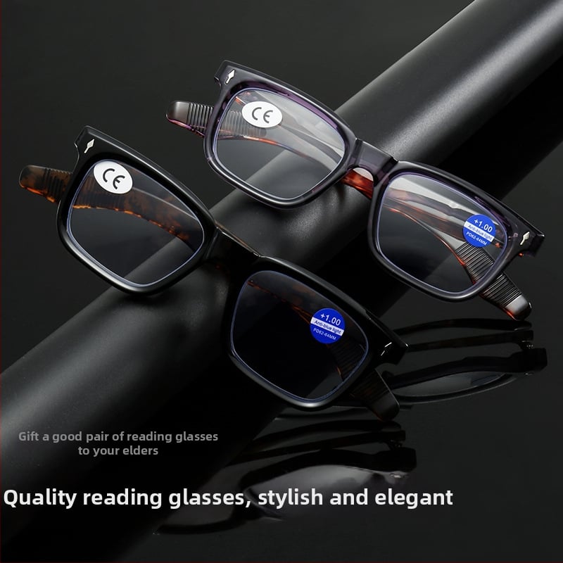 Olvasó szemüveg – Négyzetes keret, Anti-kék fény, UV védelem, Aszferikus lencsék, PC keret, Modell 8306