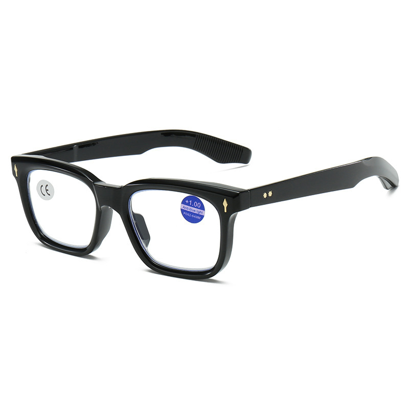 Olvasó szemüveg – Négyzetes keret, Anti-kék fény, UV védelem, Aszferikus lencsék, PC keret, Modell 8306