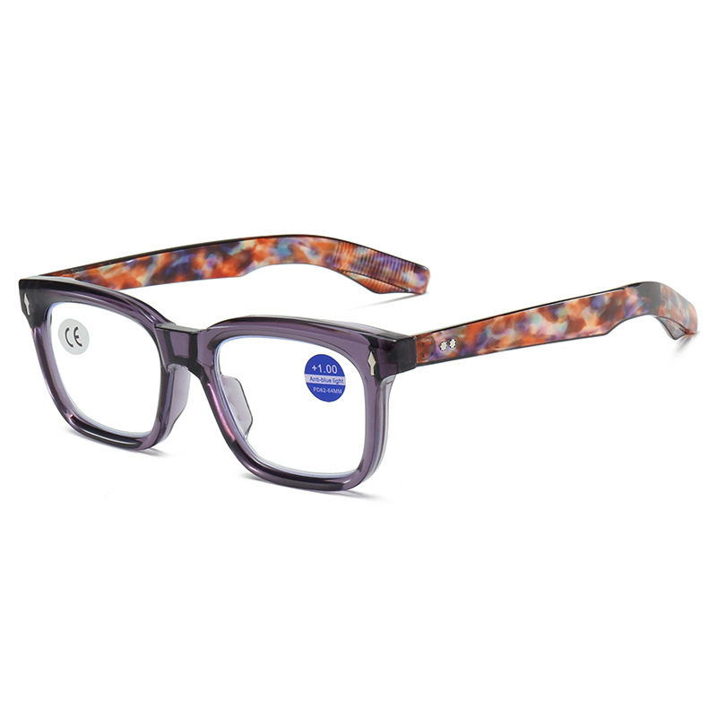 Olvasó szemüveg – Négyzetes keret, Anti-kék fény, UV védelem, Aszferikus lencsék, PC keret, Modell 8306