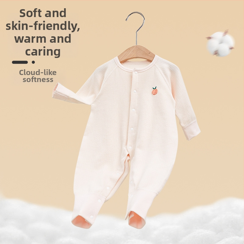 Baby romper kombinezon, 95% pamuk, za novorođenčad 0–12 mj, dugi rukavi, bez kapuljače, unisex, za sve sezone
