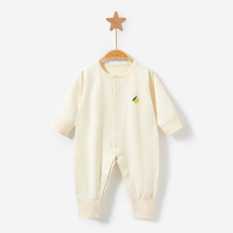 Baby romper kombinezon, 95% pamuk, za novorođenčad 0–12 mj, dugi rukavi, bez kapuljače, unisex, za sve sezone