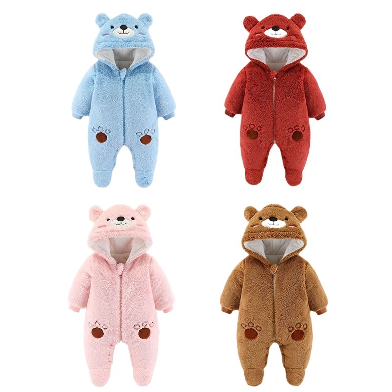 Бебешки гащеризон Corduroy с зайчи пух, качулка, дълъг ръкав, за новородени, пролет