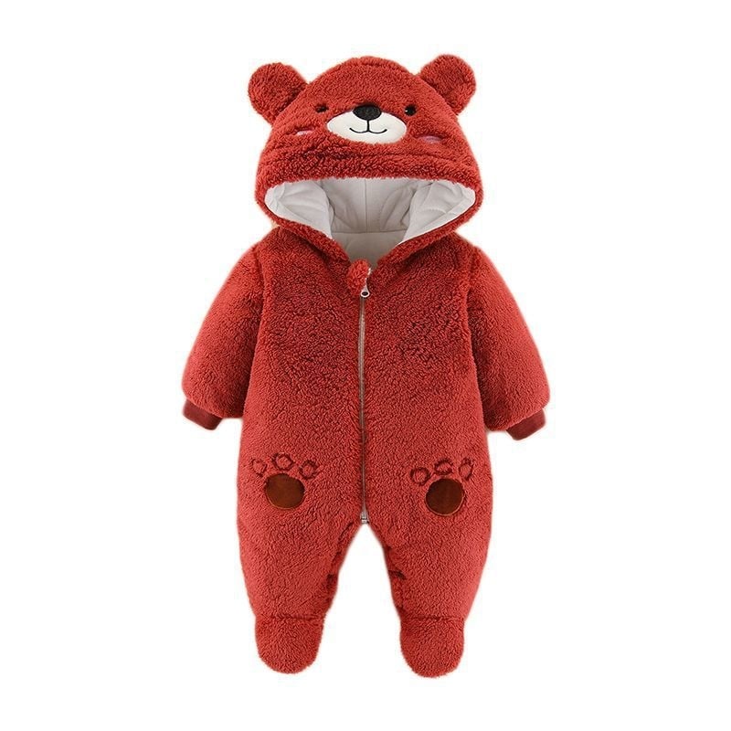 Бебешки гащеризон Corduroy с зайчи пух, качулка, дълъг ръкав, за новородени, пролет