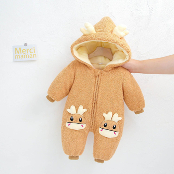 Zimski bebi overal s teddy plišem, unisex, od rođenja do 3 godine, podstavljeno flisom, debeo