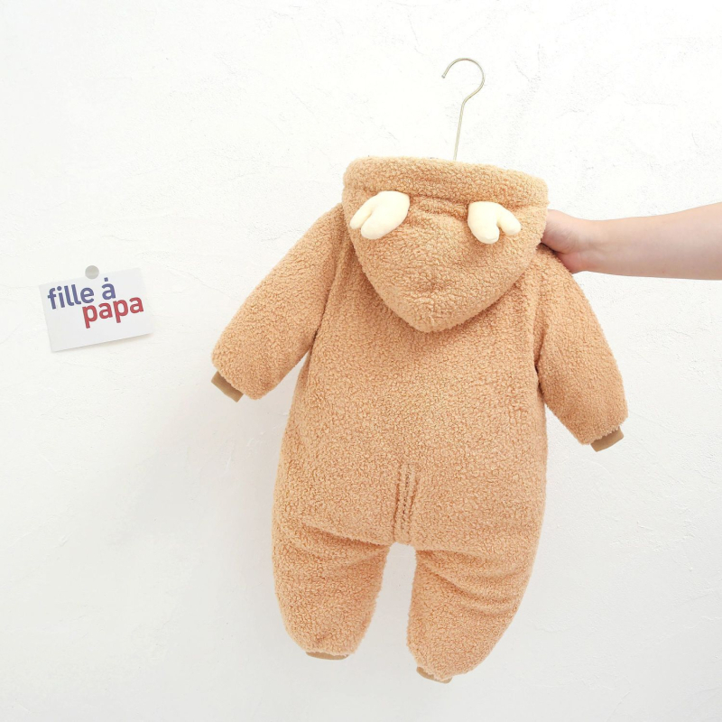 Zimski bebi overal s teddy plišem, unisex, od rođenja do 3 godine, podstavljeno flisom, debeo