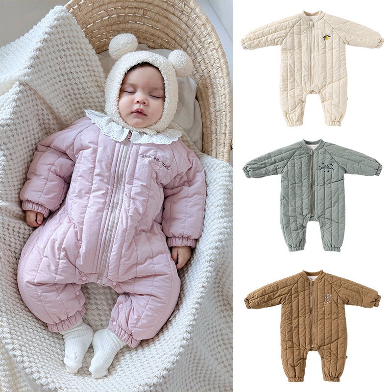Dječji zimski overal s izvezom, od 100% najlona, dugi rukavi, zatvarač, bez kapulje, unisex