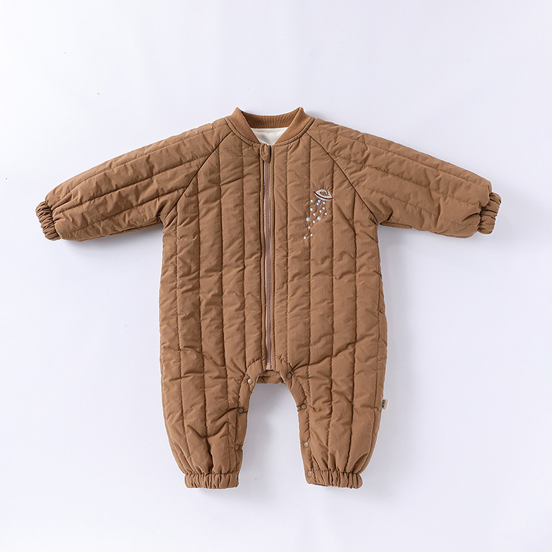 Dječji zimski overal s izvezom, od 100% najlona, dugi rukavi, zatvarač, bez kapulje, unisex