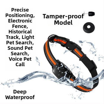 Suņu un kaķu atrašanās vietas kaklars ar attālo satelīta izsekošanu, piemērots suņiem un kaķiem, antizaudējums, Android savietojams