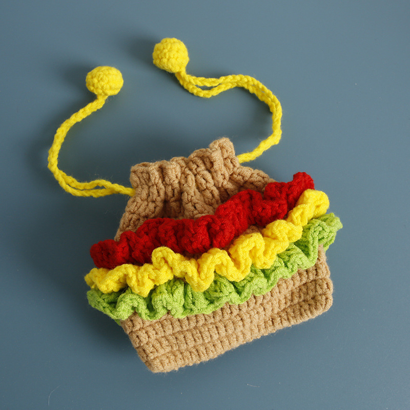 Villane müntide rahakott puuviljamustriga, 1 voltimise disain, värske ja magus stiil, suvi 2025