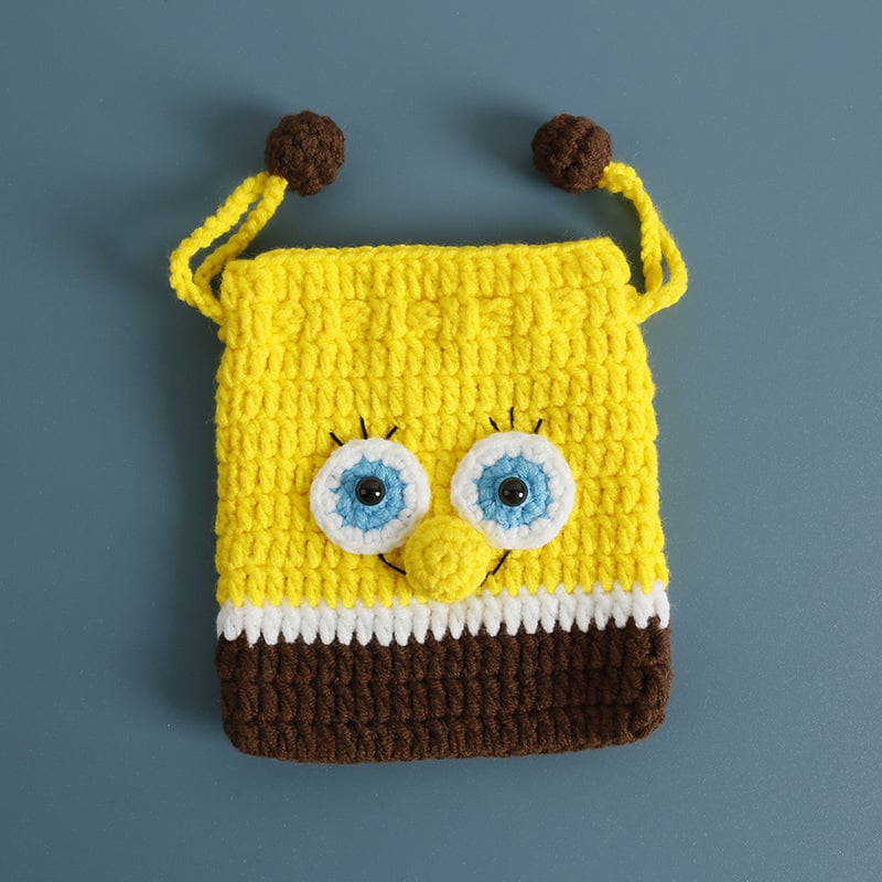 Вълнен монетник с плоден мотив, 1 сгъвка, стил свеж и сладък, лято 2025