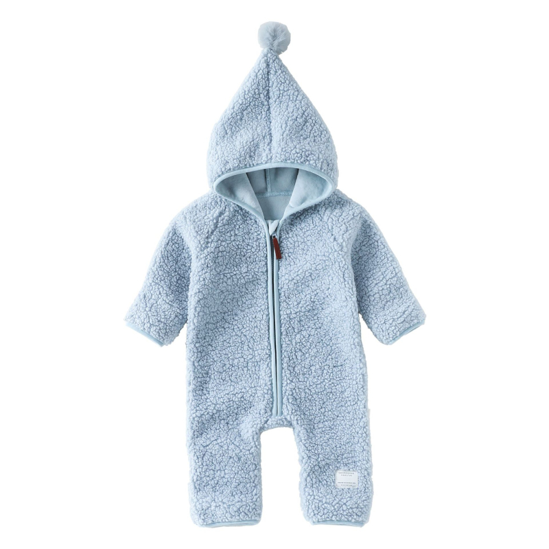 Zimski kombinezon od poliesterskog flisa za bebe i malu djecu, kapuljača, zatvarač, unisex, debeli materijal
