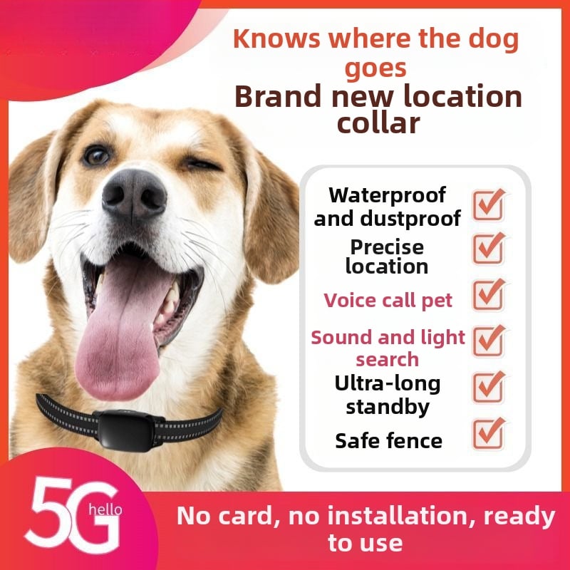 Dzīvnieku izsekotāja kaklasaite suņiem un kaķiem, pret pazūšanu, attālināts satelītu izsekošana, Android saderīgs