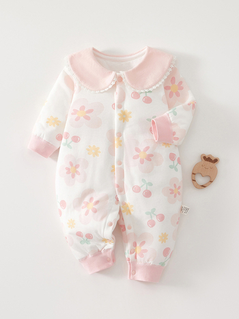 BeBi pamučni body i plazirajući kombinezon, debeli materijal, dugi rukav, unisex, 100% pamuk, zatvaranje gumbima