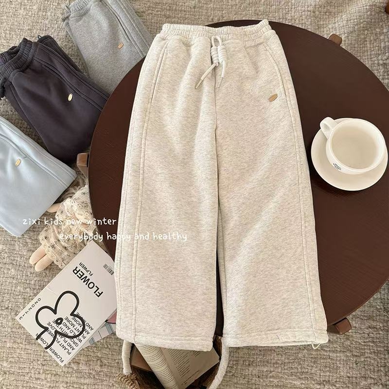 Dječje zimske hlače od pamuka s flis podstavom, 90% pamuka, meka završna obrada, srednji pojas s elastičnim pojasom, za uzrast 3–8 godina.