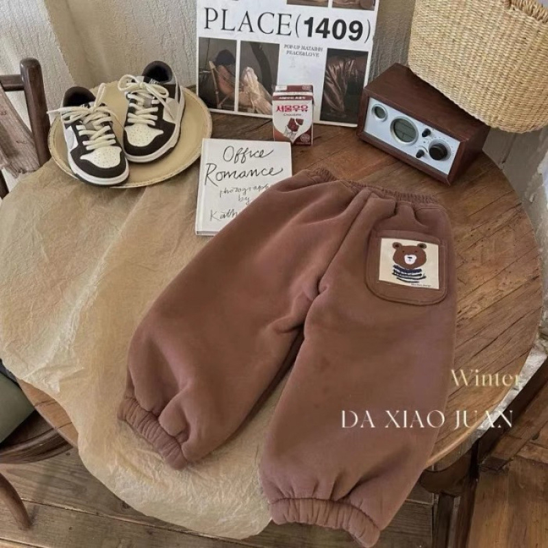 Dječje zimske hlače s flecom, unisex, karikatura uzorak, glavni materijal pamuk 55%, srednji pojas s gumom