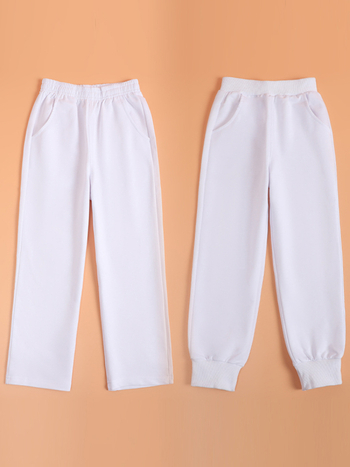 Dječje sportske hlače ravnog kroja, unisex, elastični pojas, pamuk, za sve sezone, za djecu iznad 140 cm