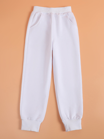 Dječje sportske hlače ravnog kroja, unisex, elastični pojas, pamuk, za sve sezone, za djecu iznad 140 cm